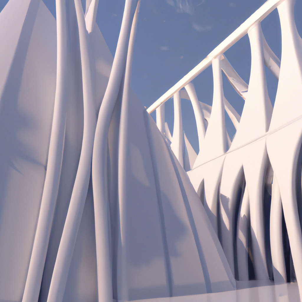 Arquitectura con líneas puras, luces y sombras